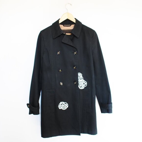 Up-cycled Coach Trench Coat- Size S/P - by Jessica Carbone - Picture 4 of 12